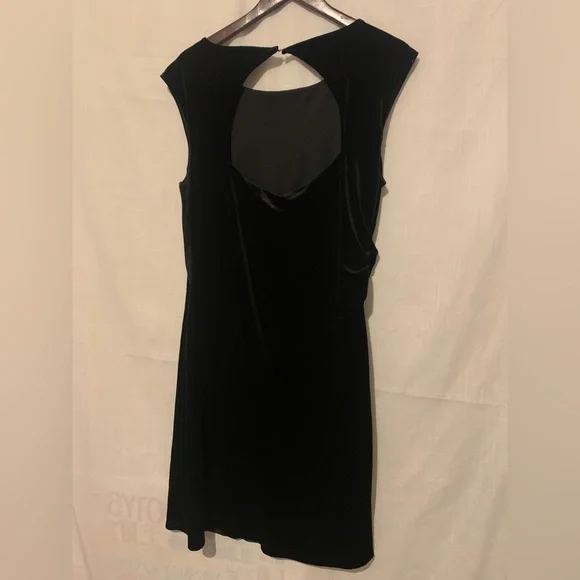 apt 9 black dress Apt 9 Black Dress Midi Stretch Geometric Preppy Short Sleeve V-Neck Women Size S